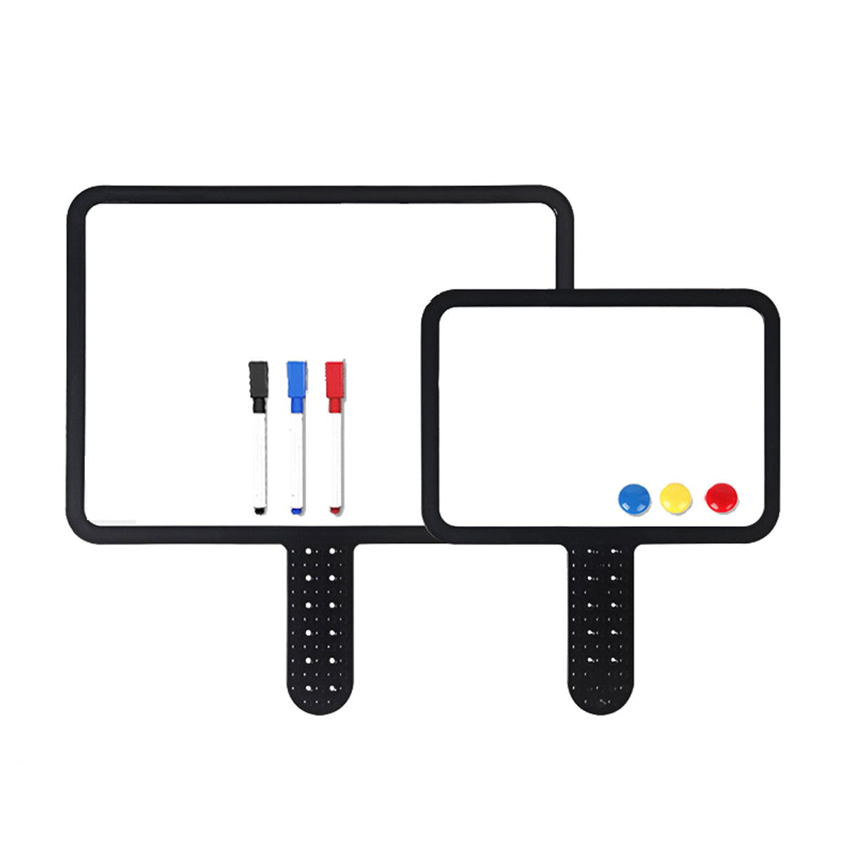 Dry Erase Answer Paddle WhiteBoard, Double Sided Auction Paddles with Handle