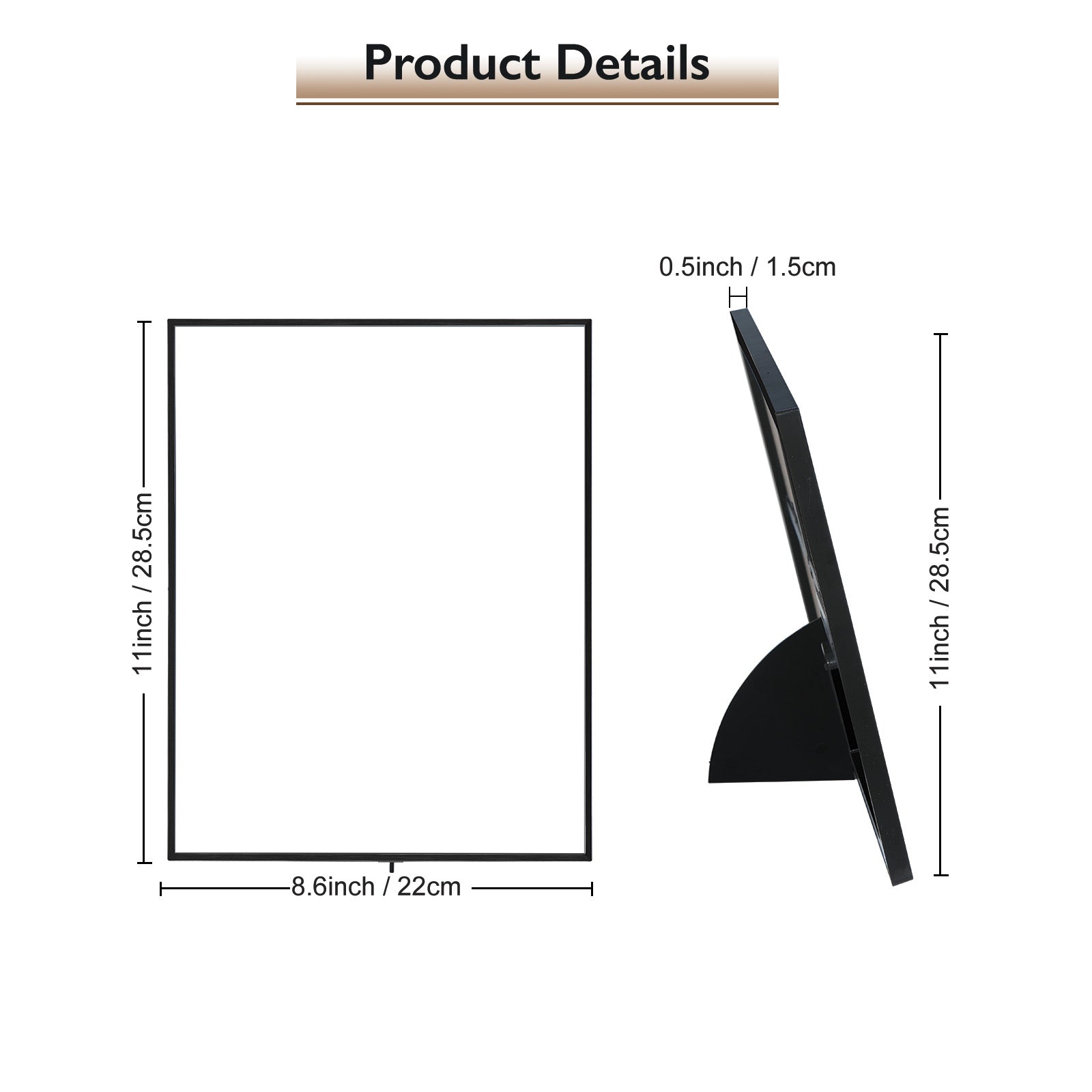 BOSFINO Dry Erase Whiteboard with Stand, Small Magnetic Desktop Whiteboard, with 2 Pen and 1 Eraser, Portable Whiteboard for School, Home, Office