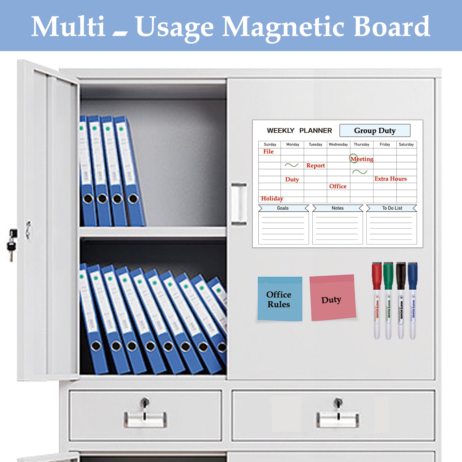 Fridge Calendar Magnetic Dry Erase Calendar Whiteboard Calendar, Meal Planner for Refrigerator,16 x 12 Inches (Monthly Planner)