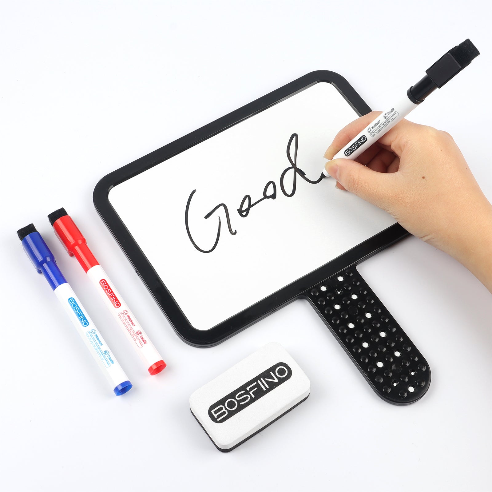 A5 Size Double Sided Dry Erase Answer Paddle, 6''X 8'' Dry Erase Board, Handheld Whiteboard, Signs Auction Paddles for Home School and Office - 15cm x 21cm