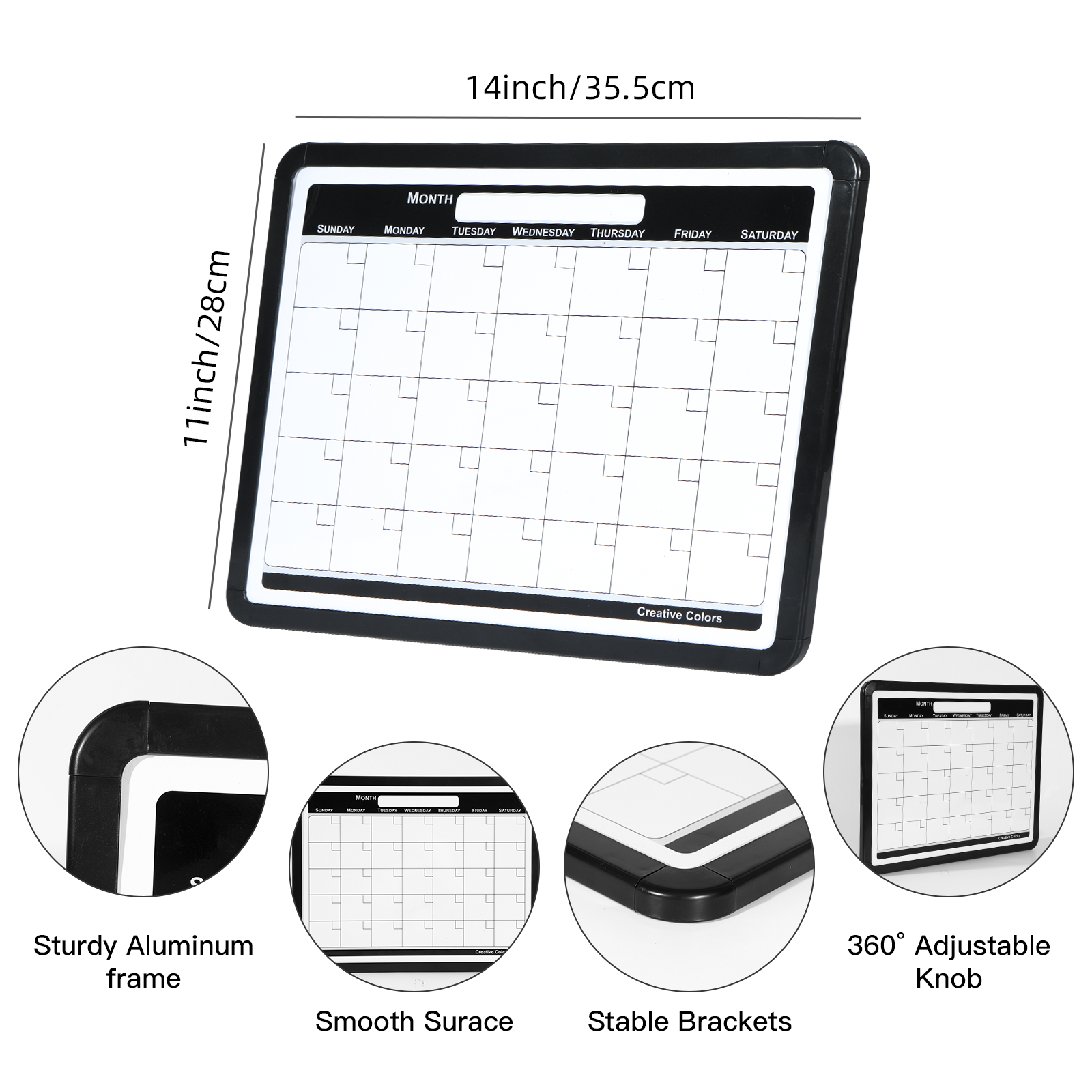 BOSFINO 2 Pack Magnetic Whiteboard Calendar, Monthly Planner, White Board Planner for Home, Office, with 4 Marker and 2 Eraser