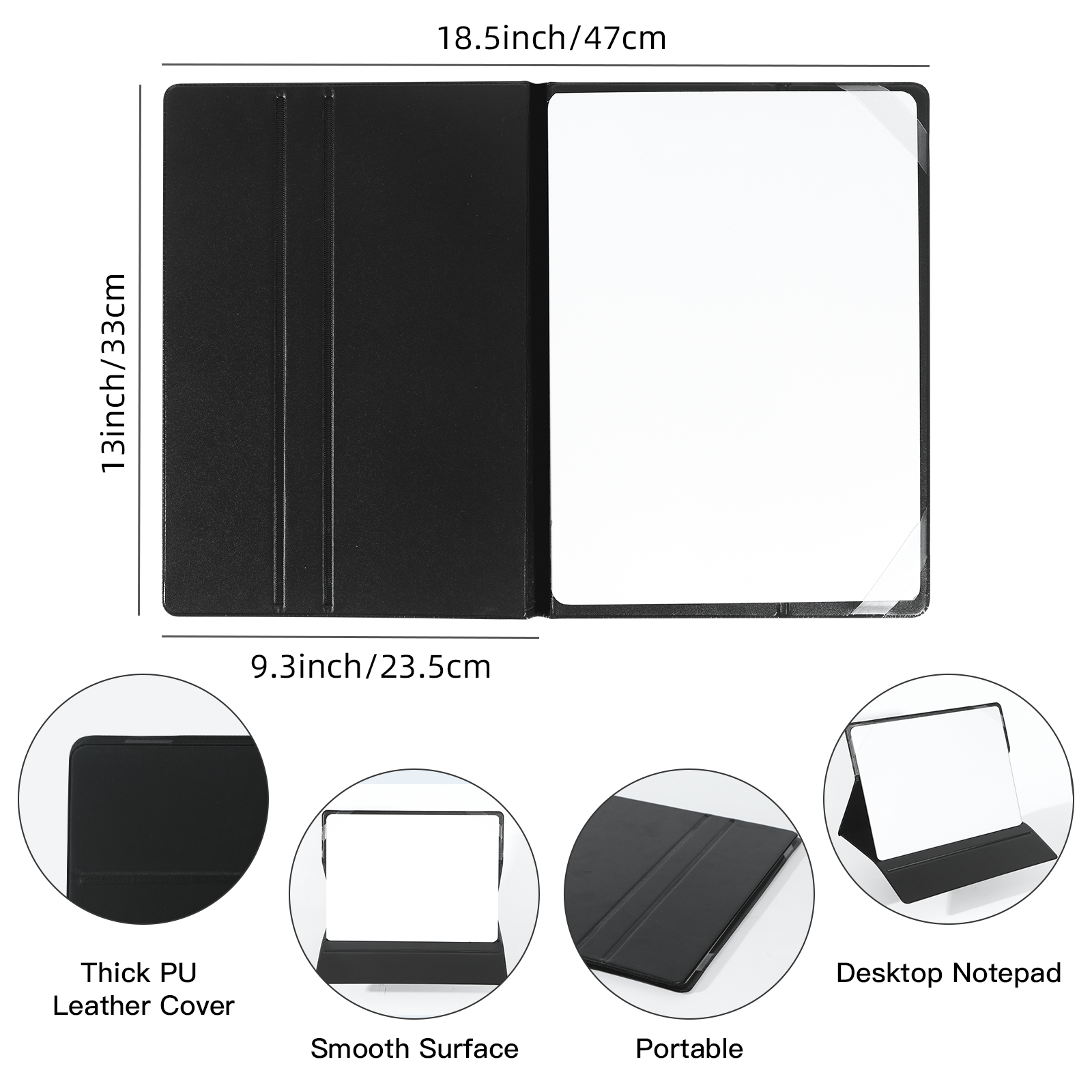 Small Dry Erase Board, DumanAsen 2 Pack Desktop Whiteboard with Stand, Portable Small White Board with PU Cover Case for Office, Home, School - 33cm x 23.5cm