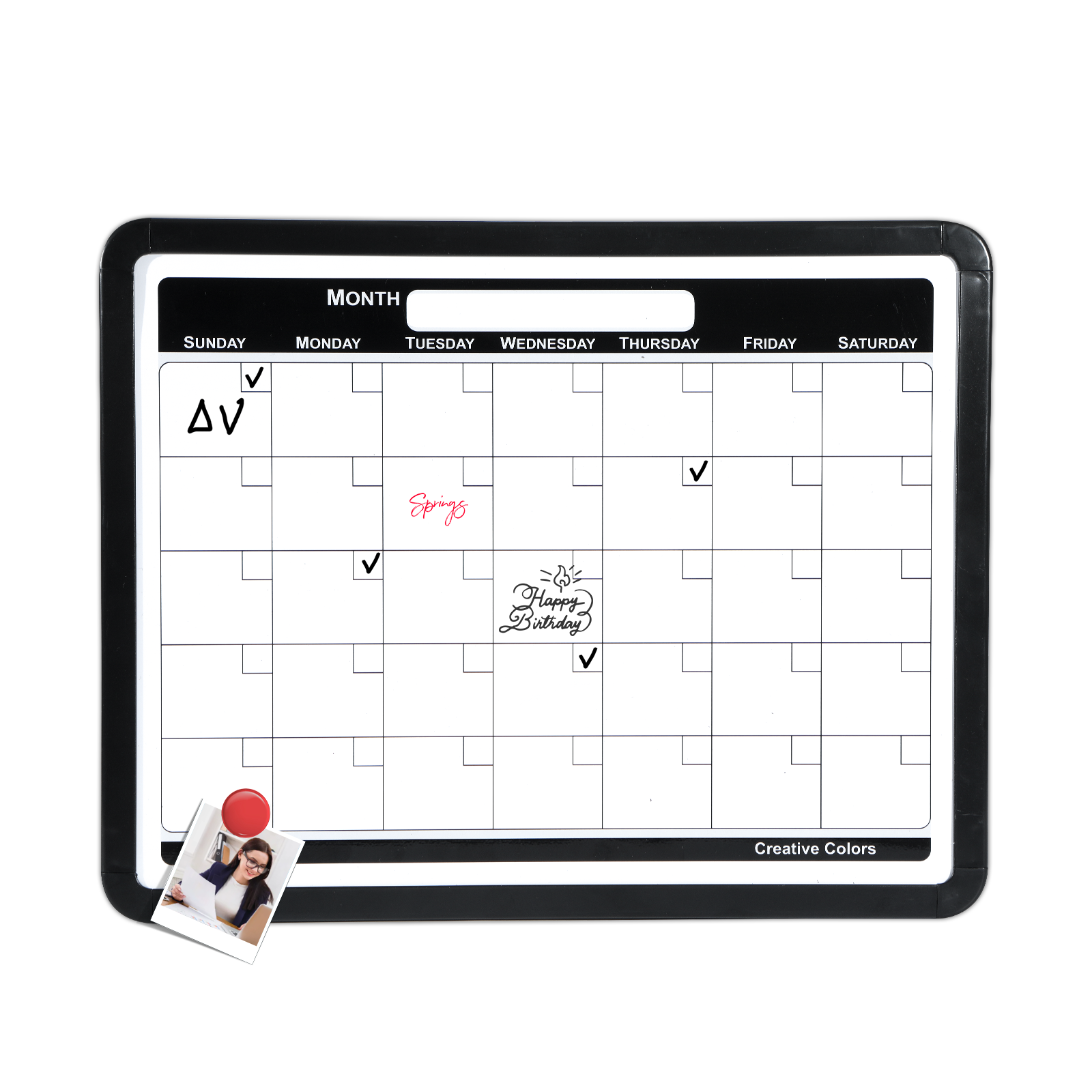 BOSFINO 2 Pack Magnetic Whiteboard Calendar, Monthly Planner, White Board Planner for Home, Office, with 4 Marker and 2 Eraser