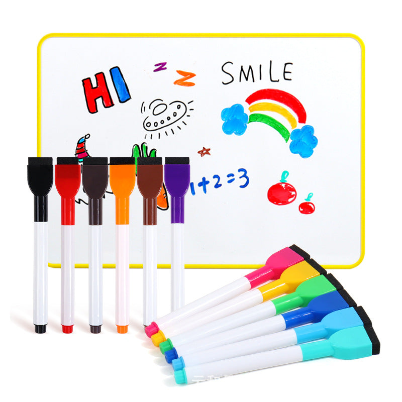 Magnetic Dry Wipe Pens Dry Erase Markers With Eraser Cap Low Odor Fine Tip Whiteboard Pens