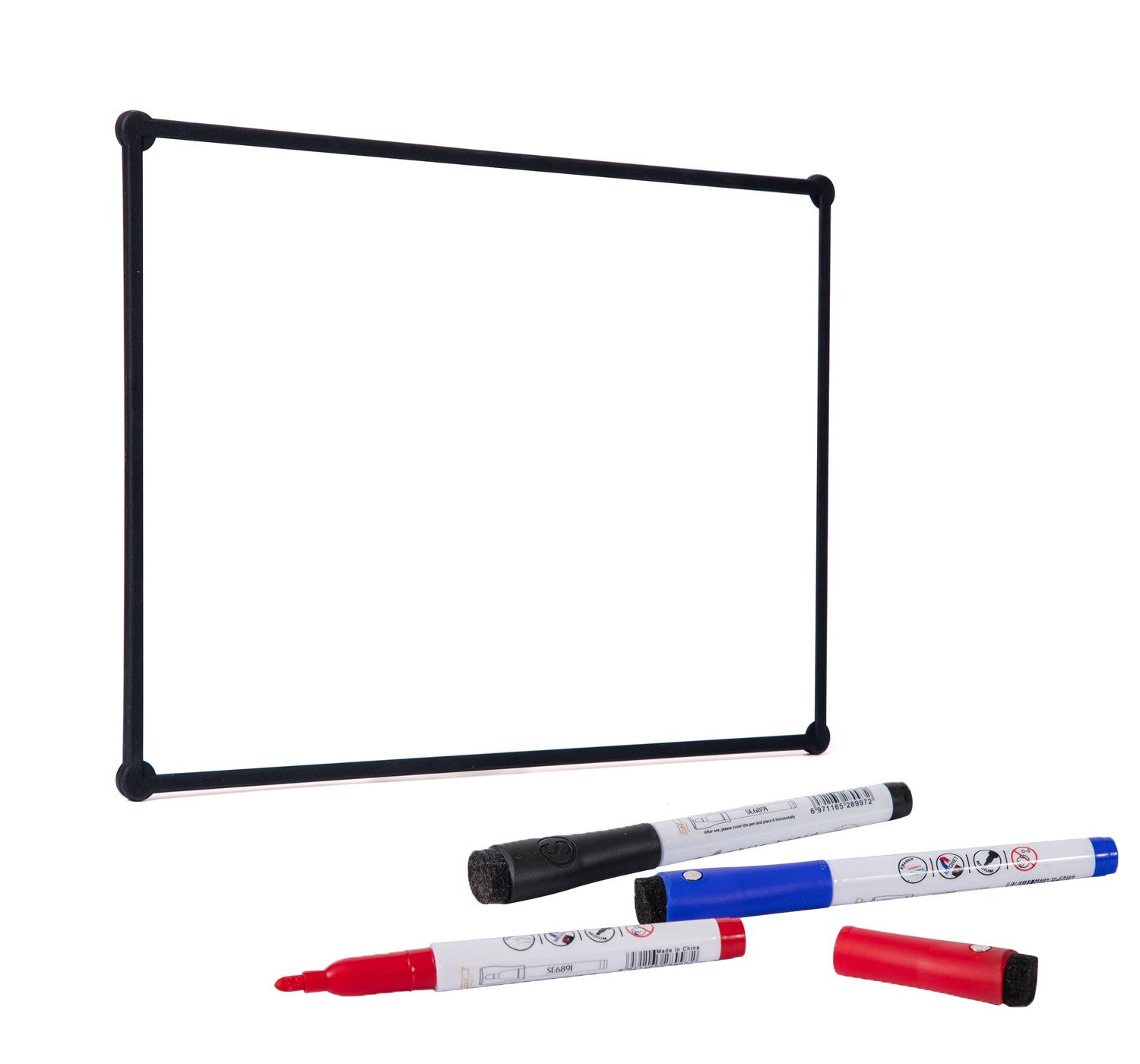 BOSFINO A4 Size Magnetic Whiteboard for Fridge, Double-Sided Dry Erase Board for Refrigerator/Home/Office - Designed with 4 Strong Magnetic on The Backside, Included 3 pcs Dry Erase Marker (Black)