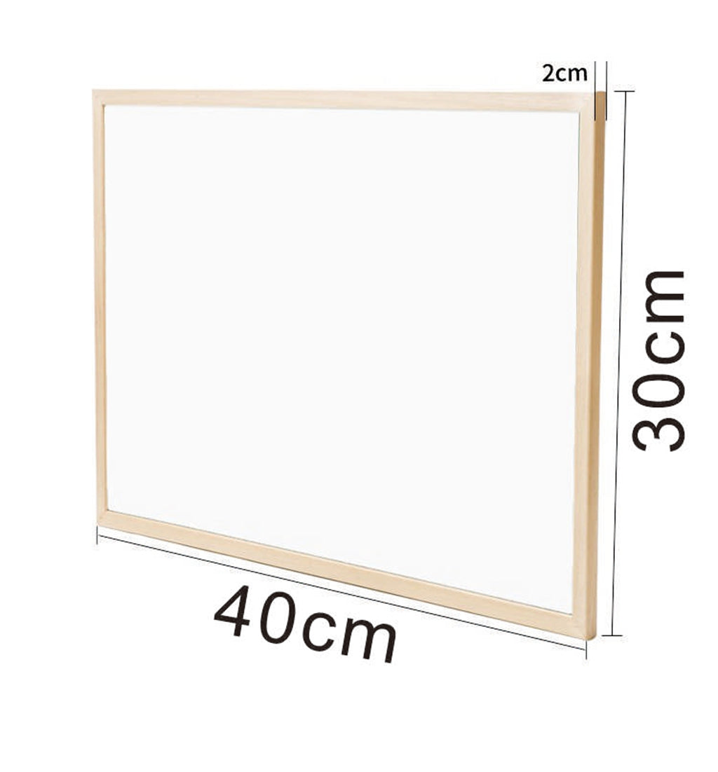 BOSFINO Double Sided Dry Erase Whiteboard (30cm x 40cm, Wooden Frame