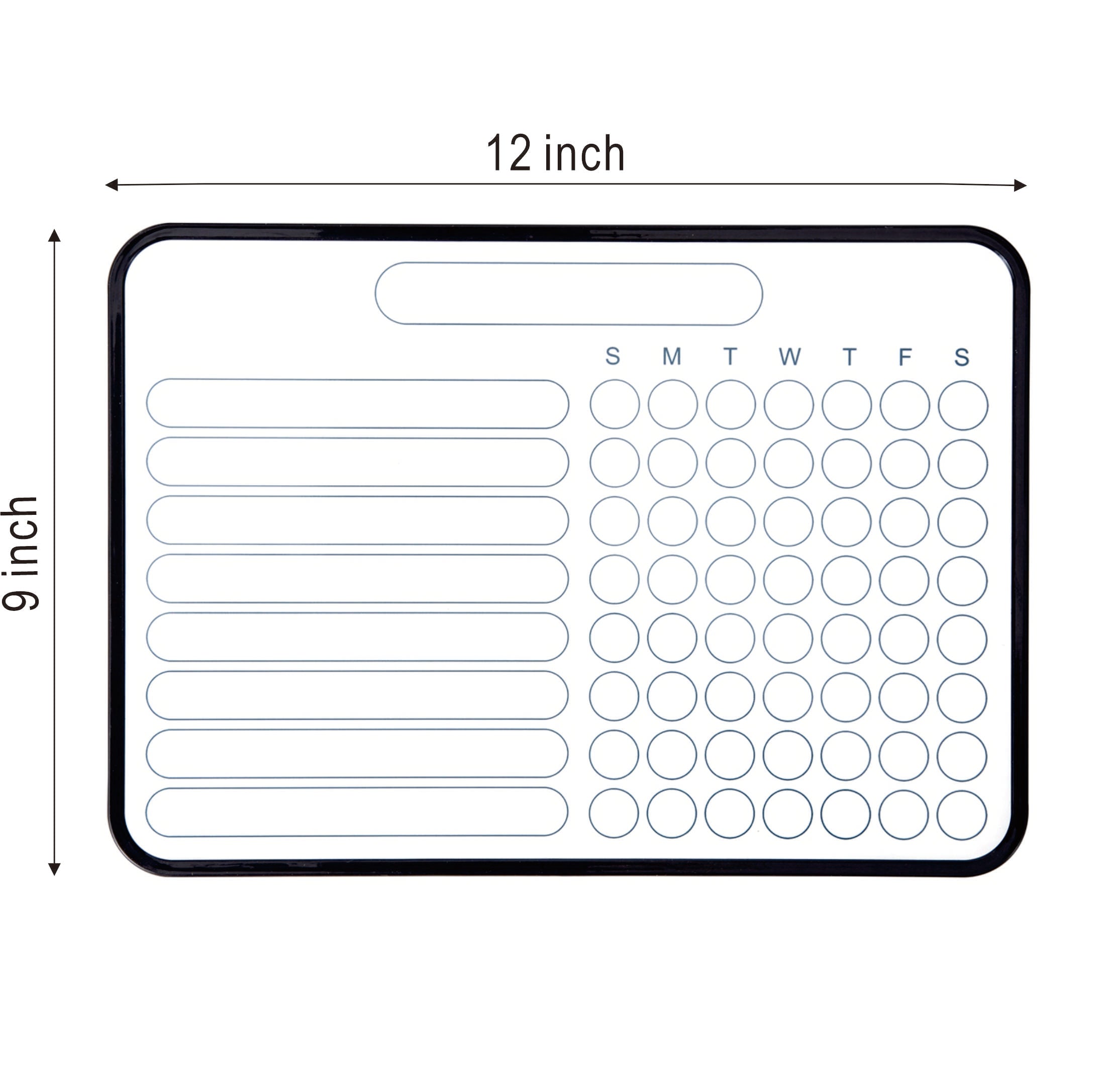 Dry Erase White Board, BOSFINO Double Sided Whiteboard for Home, School, Office, with 3 pcs Dry Erase Marker - A4 Size