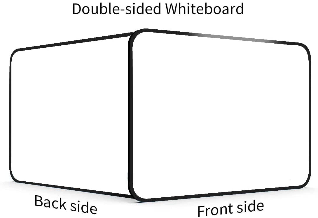 Dry Erase Whiteboard, BOSFINO Double Sided White Board with Dry Erase Pens and Eraser for Children or School, Home, Office, Remote