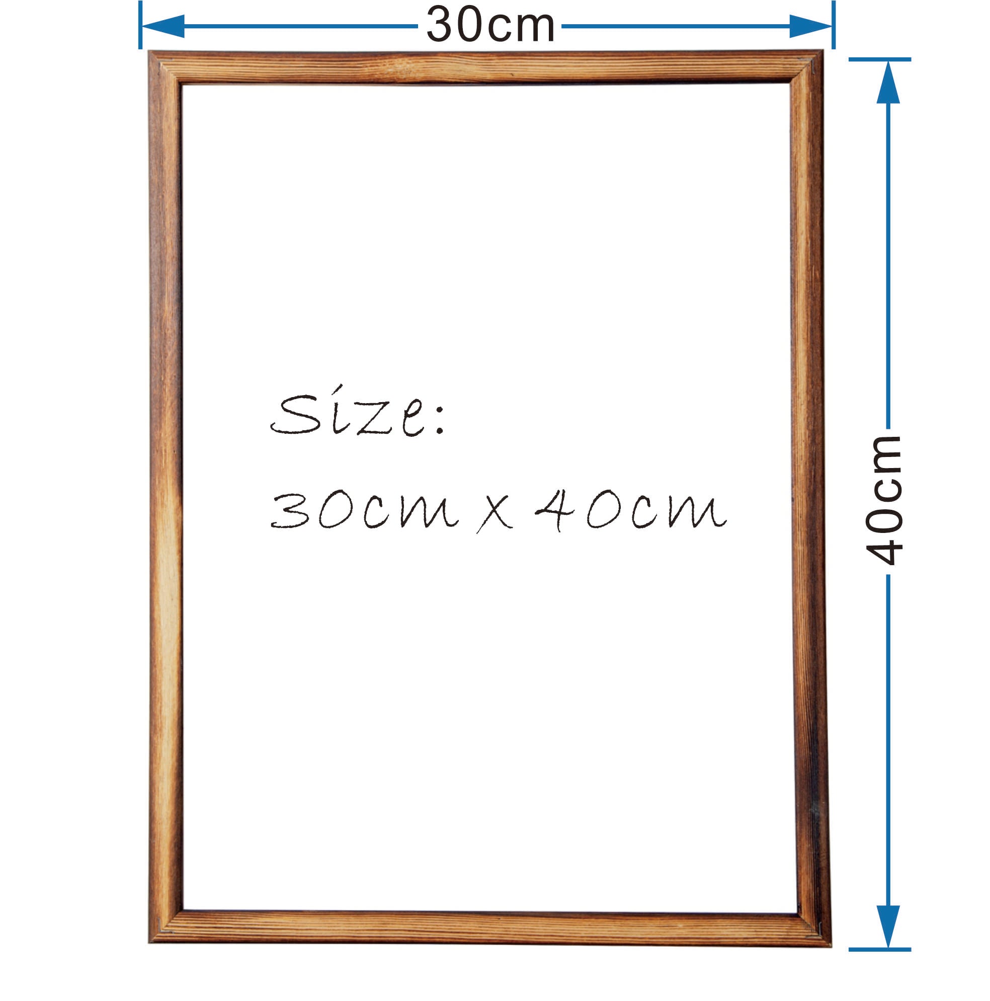 BOSFINO Double Sided Dry Erase Whiteboard (30cm x 40cm, Wooden Frame)