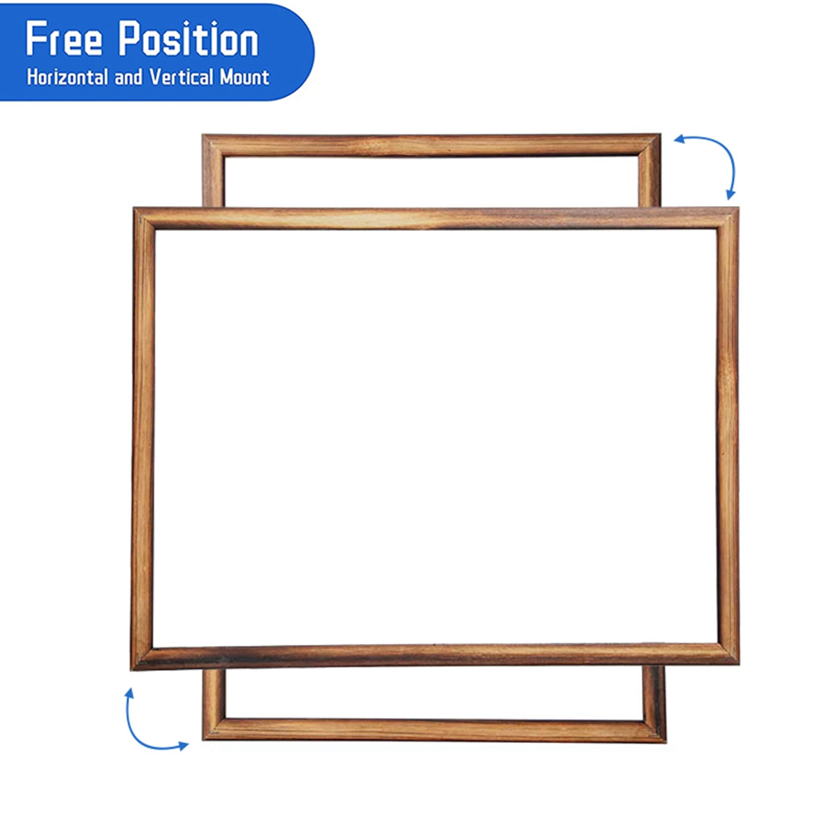 BOSFINO Double Sided Dry Erase Whiteboard (30cm x 40cm, Wooden Frame)